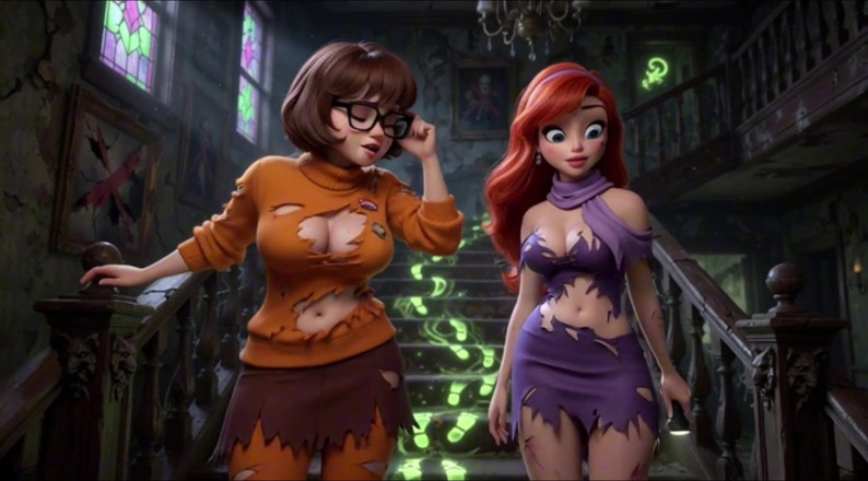 My night collection: Velma and Daphne Become Fully Nude in Haunted Mansion Ghost...