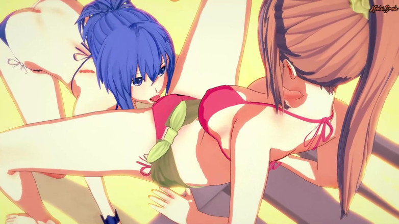 Hentai Smash: Kaede sakura dan natsuru senou lagi asik seks lesbian di...