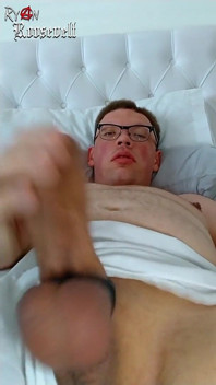 Laid-back Edging My Ringed up Cock and Bouncing My Balls