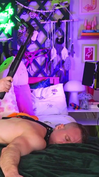 Pegged in Chastity by Curvy Pink Goddess - Goddess Jade