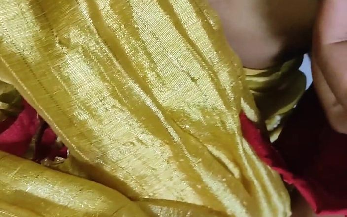 Gini272: Bhabhi in Yellow Saree Hindi Talking Cheating with Husband Fucking...