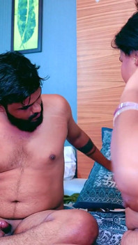 Sexy desi pár nadšený pro ranní romantiku