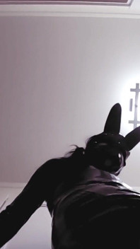 Solo Latex Bunny Big Dick BDSM Fetish Jerk