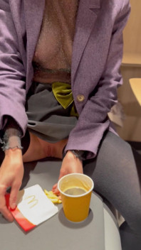 No Panties in a Cafe.