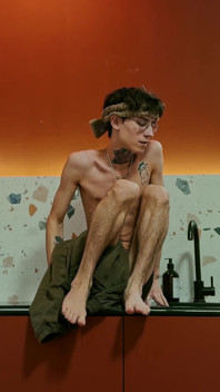 Twink Has Fun in the Studio Kitchen