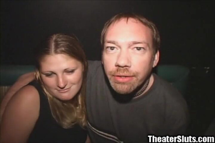 Theater Sluts: Teen Chained Leash Hot Nipple Gangfuck Blowbang Theater Whore!