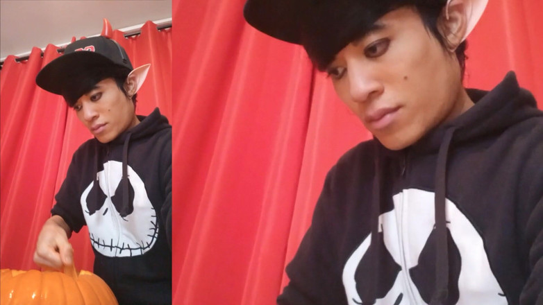 Jon Arteen: Sfw Jon Arteen drăguț twink Emo Femboy Carves un dovleac...