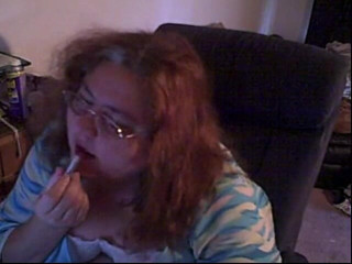 BBW nurse Vicki adventures with friends: BBW redhead dancing cam show in blue outfit