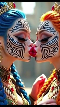Beautiful Elves Princess Kissing, Ai Animation