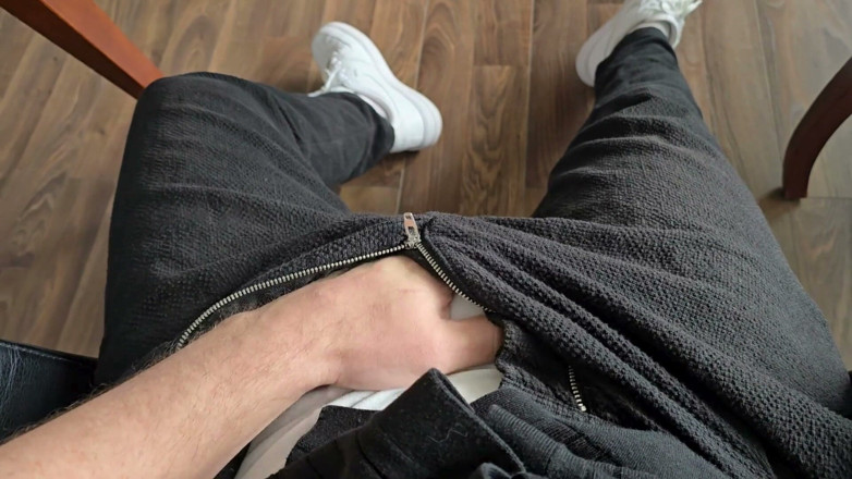 PhantomGentX: Lunchpauze - hete stiefvader wrijft zijn dikke pik door blanke Calvin...