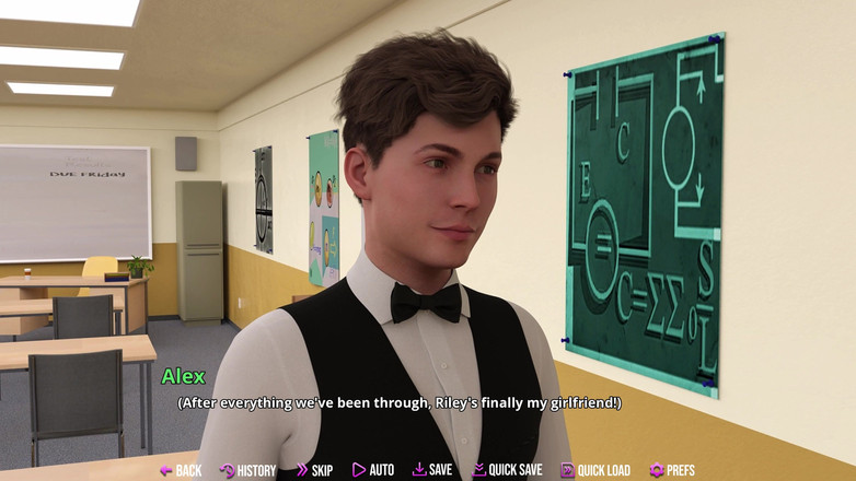 3D Cartoon Porn: College Kings 144 - Alex Fucks Riley on the Desk in a...
