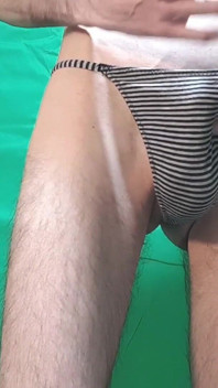 Tanga De Rayas En Blanco Y Negro