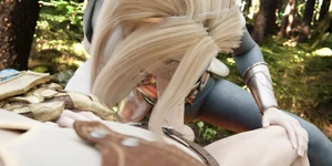3D roztomilá blondýnka Lux Lol šuká do její kundičky a zadku od Ezreal