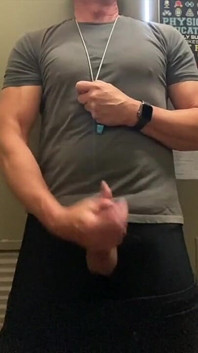 Jockdad87 Unloads His Cum in the Equipment Closet Agaion