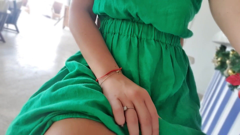 TheloveStory: Extreme girl without panties in restaurant