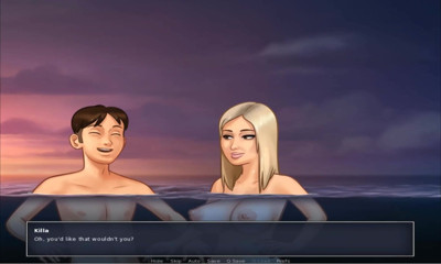 Cartoon Play: Summertime saga part 285 - hot sex on stepfather yacht