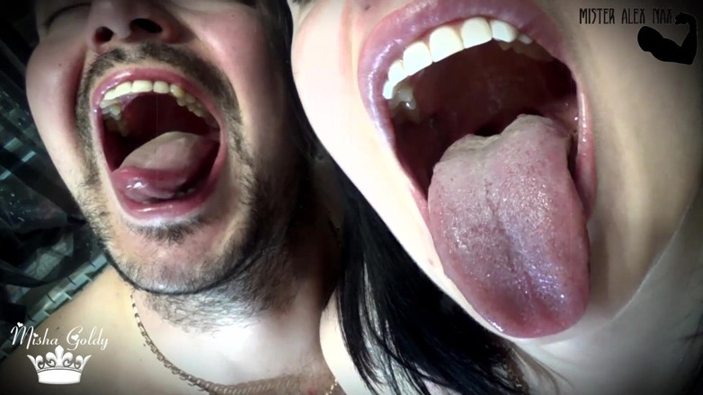 Goddess Misha Goldy: Two crazy giants dangle you above their hungry mouths before...