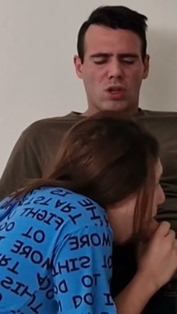 Een lul zuigen met syfilis