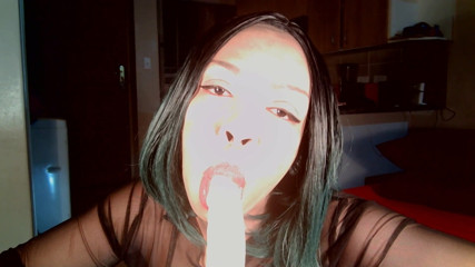 AnalEbony: Big ass swallowing dildo