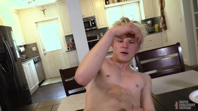 Boys half-way house: Butt-ravaged Teen Swallows 1st Load