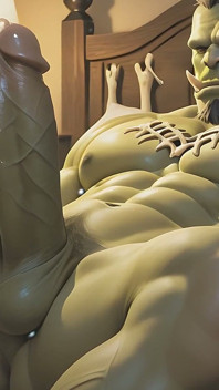 Orc Shaman Solo Spreading Warm Precum Down Shaft