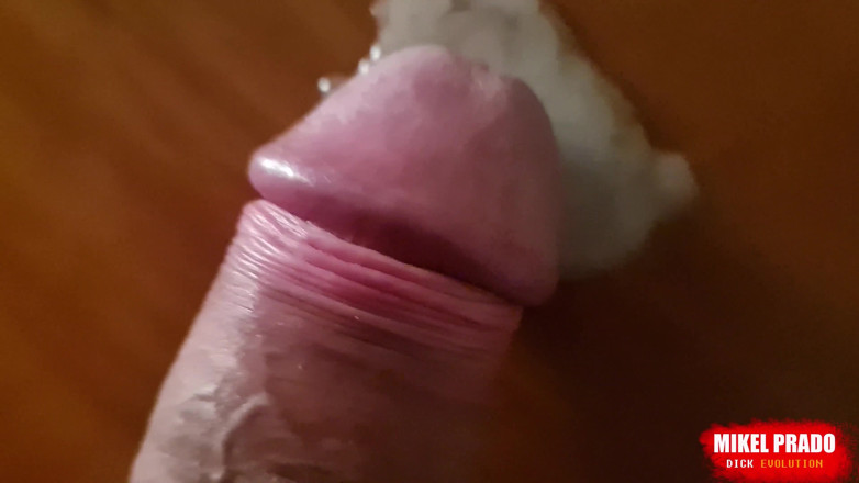 Mikel Prado: Lots of cum on table uncut big cock