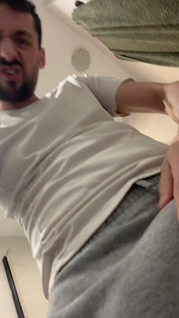 Hot Stepdaddy Showing off and Cuming Like Crazy