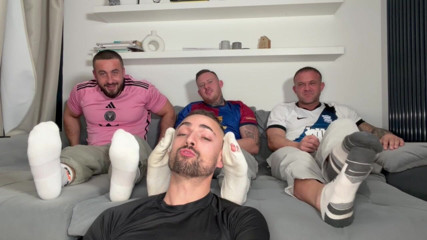 Troy White UK: Foot Worship, Ball & Armpit Sniffing & Ass Worship with 3 Alpha Males