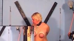 Busty Blonde German Slut Enjoys BDSM Action