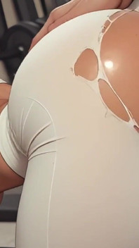 Creamy Pussy Fuck! Gym Sex! Ripped Leggings Fuck Doggystyle
