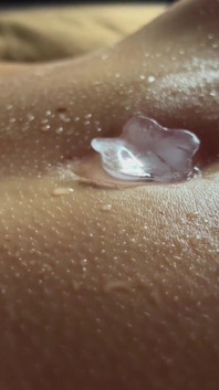 Alex`s Closeup navel play and stretching