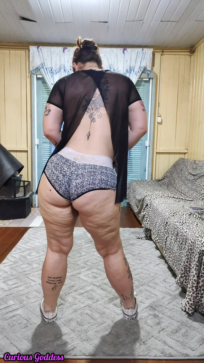 Adrian And Curious: Curious Goddess - Getting Naked, Just Wearing Converse Sneakers, Showing off...