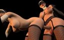Wraith Futa: Фута черниці трахаються стоячи | 3D Порно