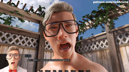 Visual Novels: SexBot 56 - handjob next to the pool