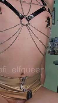 Cute Elf Making a Transformation From Girl to Boy and Cuming