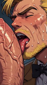 Messy Cumshot Blowjob Art