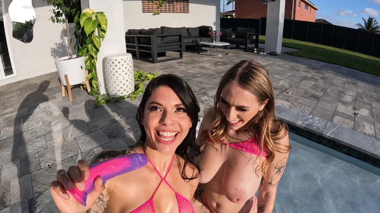 Angel Youngs: Seks threesome di pinggir kolam renang bareng gina valentina dan...