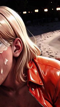 Fast Action - Blindfolded Beach Blonde - Deepthroat, Tongue and Facial Until the Sun Goes Down