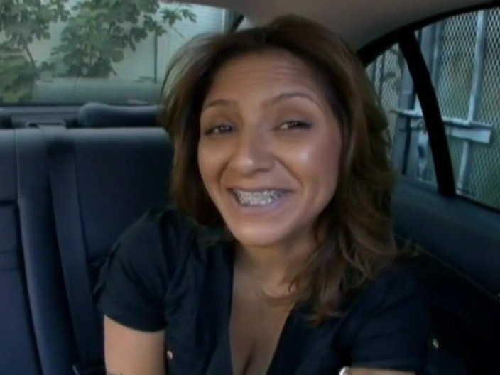 Just Great Ass: Hot latina takes a big cock in the car