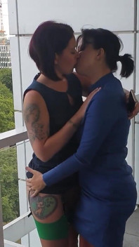 Lesbian delights in stockings