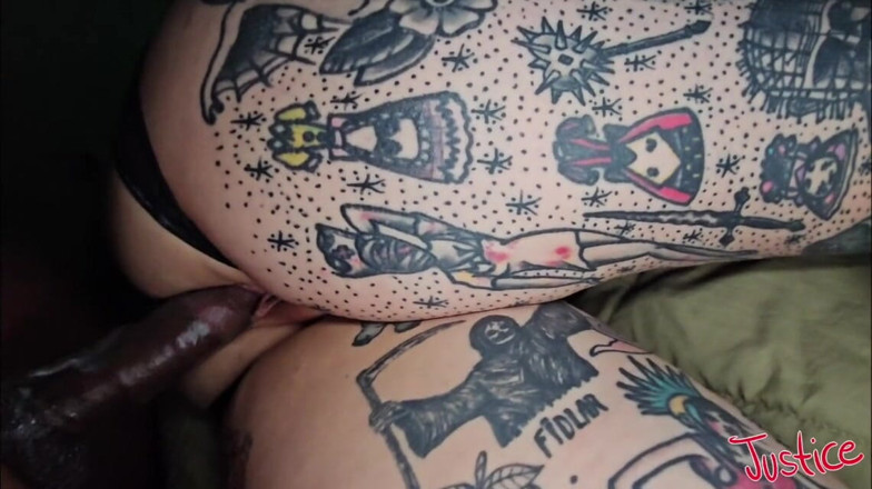 Just Justice: Huge Tit Tatted Babe Rosa Loves BBC POV W/bts
