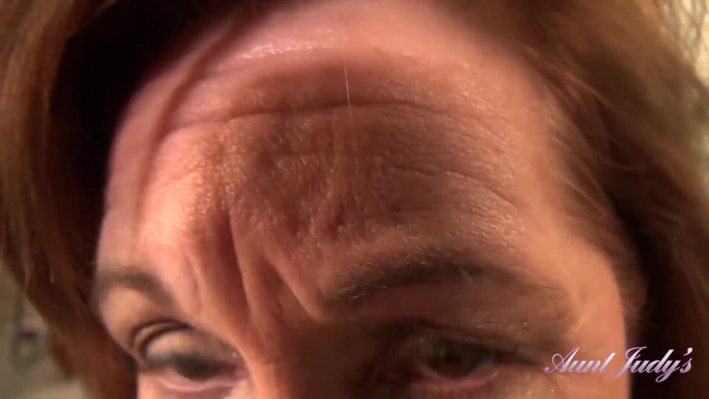 Aunt Judy's: AuntJudys - 60yo GILF Stepaunt Marie - Pantyhose VPOV blowjob