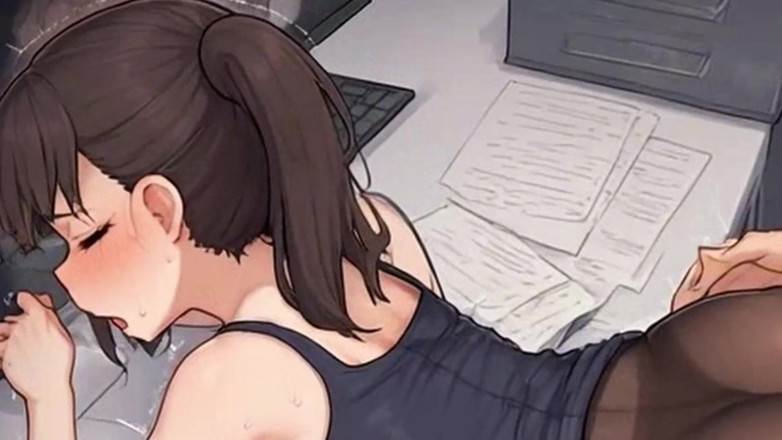 Aiwaifuloops: Waifu thư ký pov - cận cảnh, trêu chọc, kéo tất...
