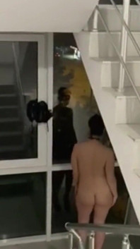Za Za Undressing in Front of the Window