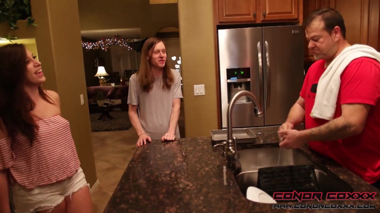 Horny Household: Getting in a Quick Fuck While Stepdad's Away