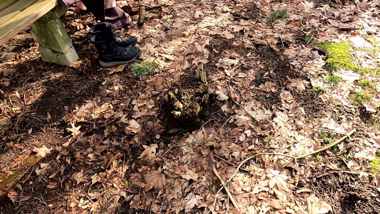 Bouncy Tits Action: Naked Vagina Spanking Near Hiking Way