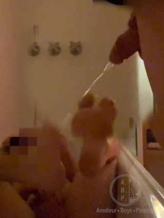 Dared to Pee on My Naked Flatmate Who Gets Hard