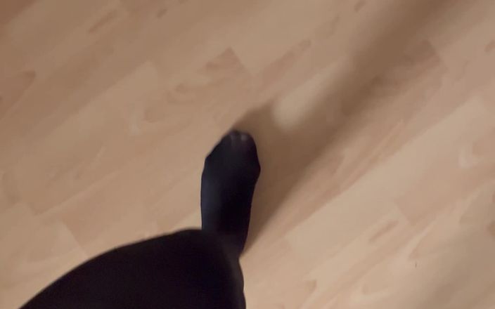 Feet: POV: Walking in Black Tights