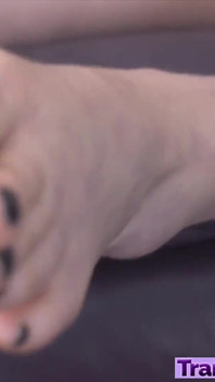 Extra Natural Trans Girl Explodes After Playing with Herself!