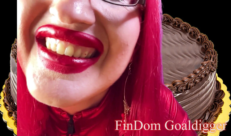 FinDom Goaldigger: Transformation des grosses lèvres rouges